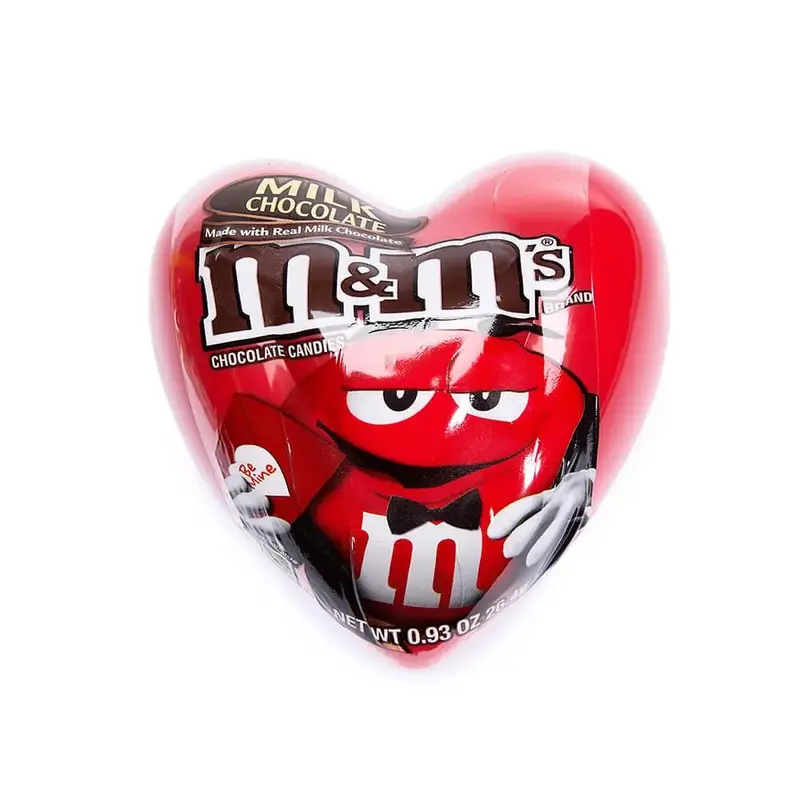 M&M's Candy Filled Valentine Heart Tins: 12-Piece Display