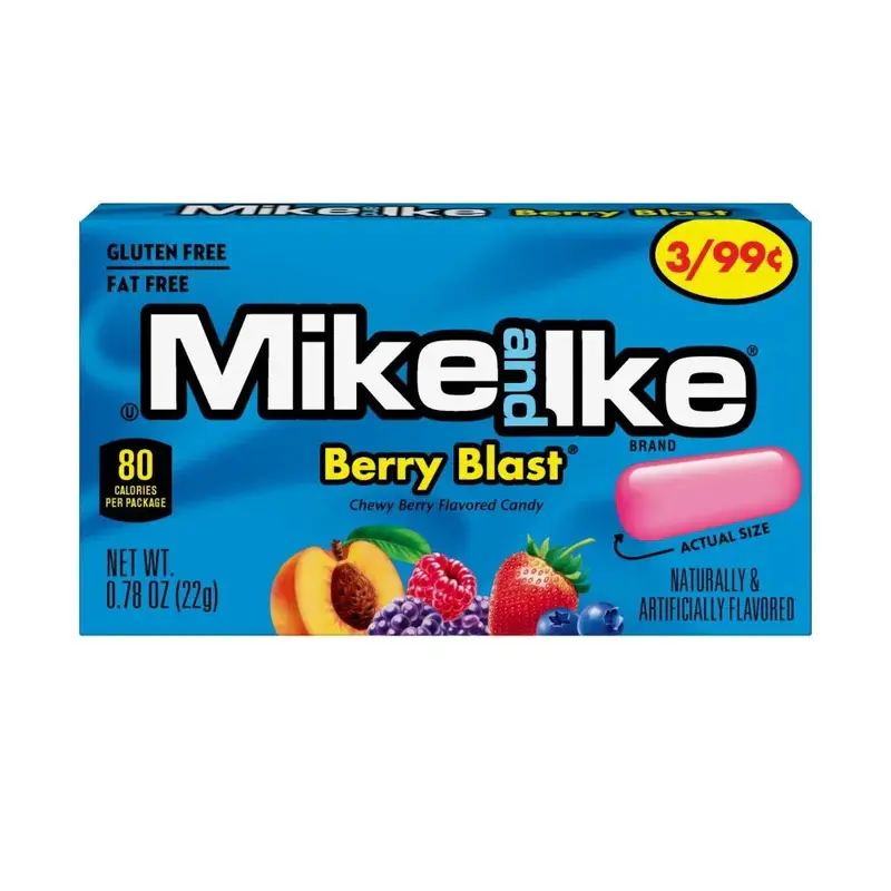 Mike and Ike Berry Blast Candy Mini Packs: 24-Piece Box