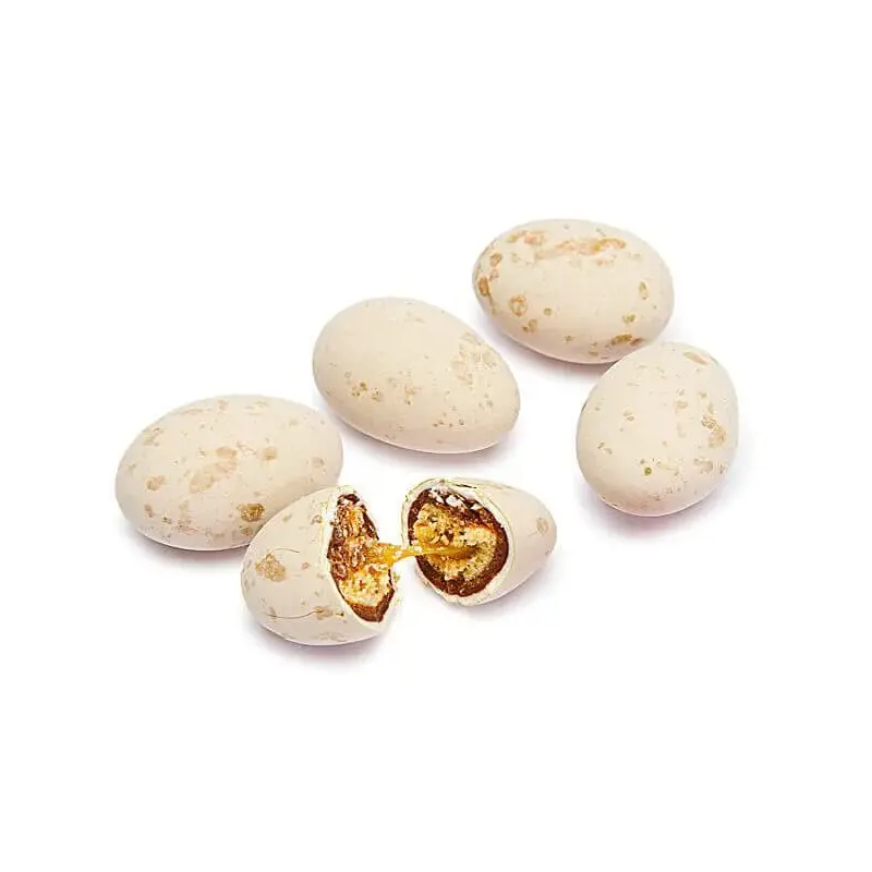 Speckled Tan Caramel Filled Chocolate Quail Eggs Candy: 2LB Bag