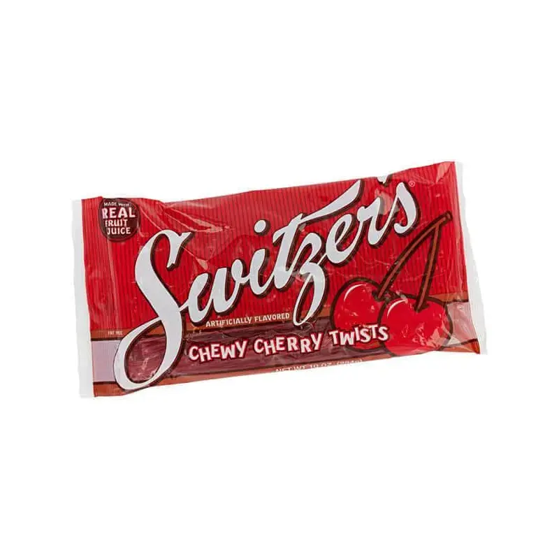 Switzer's Chewy Licorice Twists - Cherry: 8-Ounce Bag