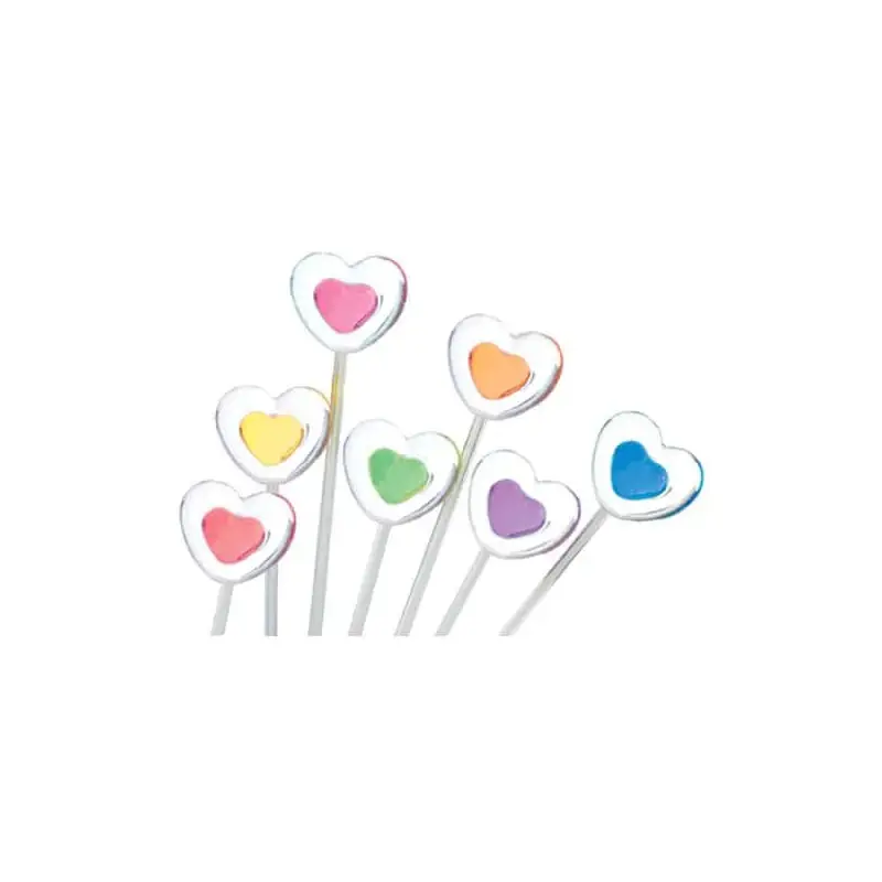 Twinkle Candy Two-Tone Hearts Lollipops: 120-Piece Bag