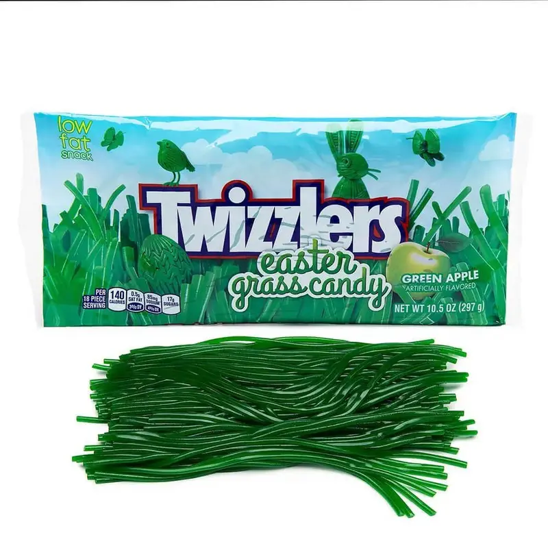 Twizzlers Easter Grass Green Apple Licorice Twists: 10.5-Ounce Bag
