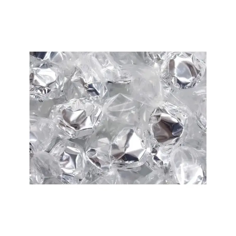 Wrapped Hard Candy Ovals - Silver - Pineapple: 5LB Bag