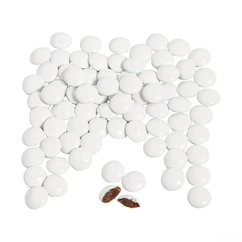 Milk Chocolate Gems - White: 2LB Bag
