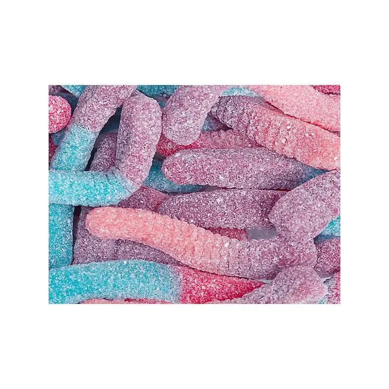Trolli Sour Brite Crawlers Gummy Worms Candy - Very Berry: 3.75LB Box