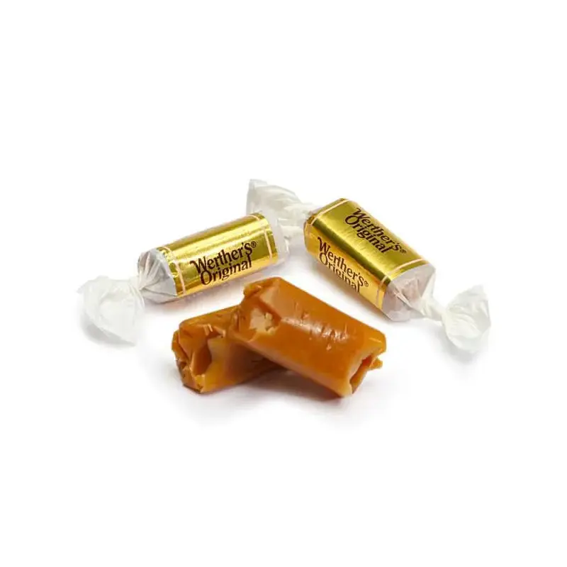 Werther's Original Chewy Caramels Candy 2.4-Ounce Peg Bags: 12-Piece Case
