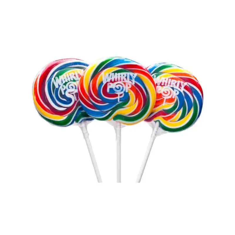 Whirly Pop 1.5-Ounce Swirl Suckers - Rainbow: 48-Piece Case