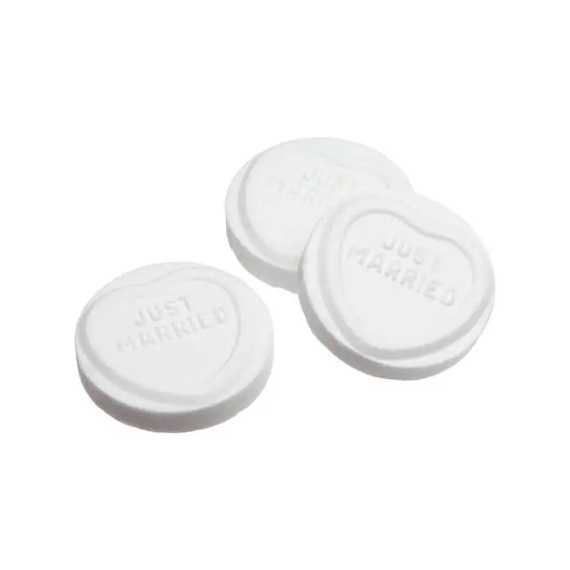 White "Just Married" Candy Rolls: 5LB Bag