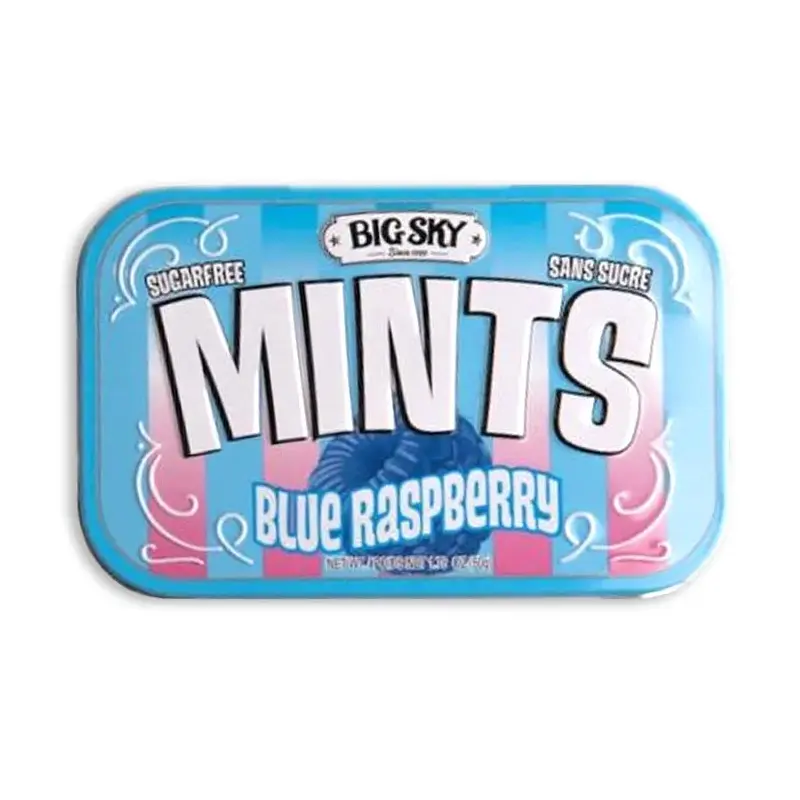Big Sky Sugar Free Blue Raspberry Mint Tins: 6-Piece Box
