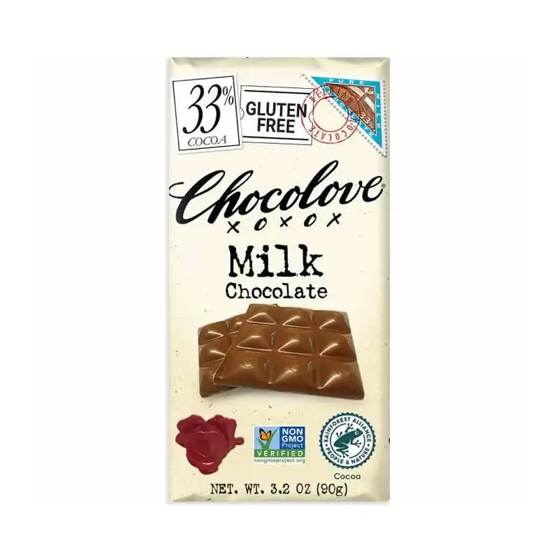 Chocolove Milk Chocolate Candy Bars: 12-Piece Box