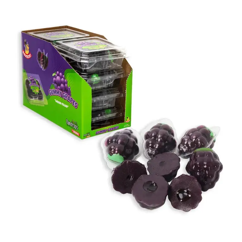 Gummy Liquid Filled Grapes Cartons: 16-Piece Case