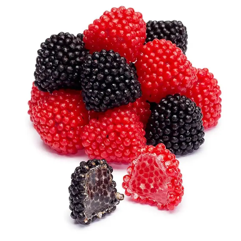 Gummy Raspberries Candy: 5LB Bag