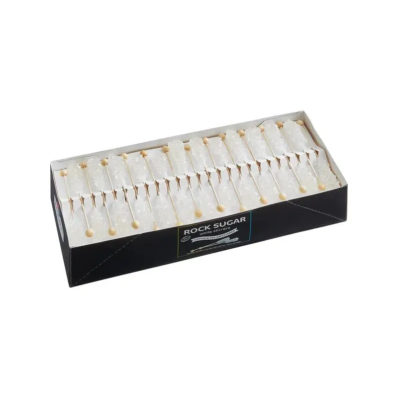 Rock Candy Swizzle Sticks - White - Unwrapped: 100-Piece Box