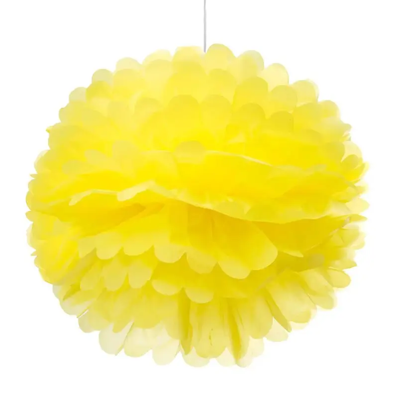 Tissue Paper 14-Inch Pom Pom - Yellow