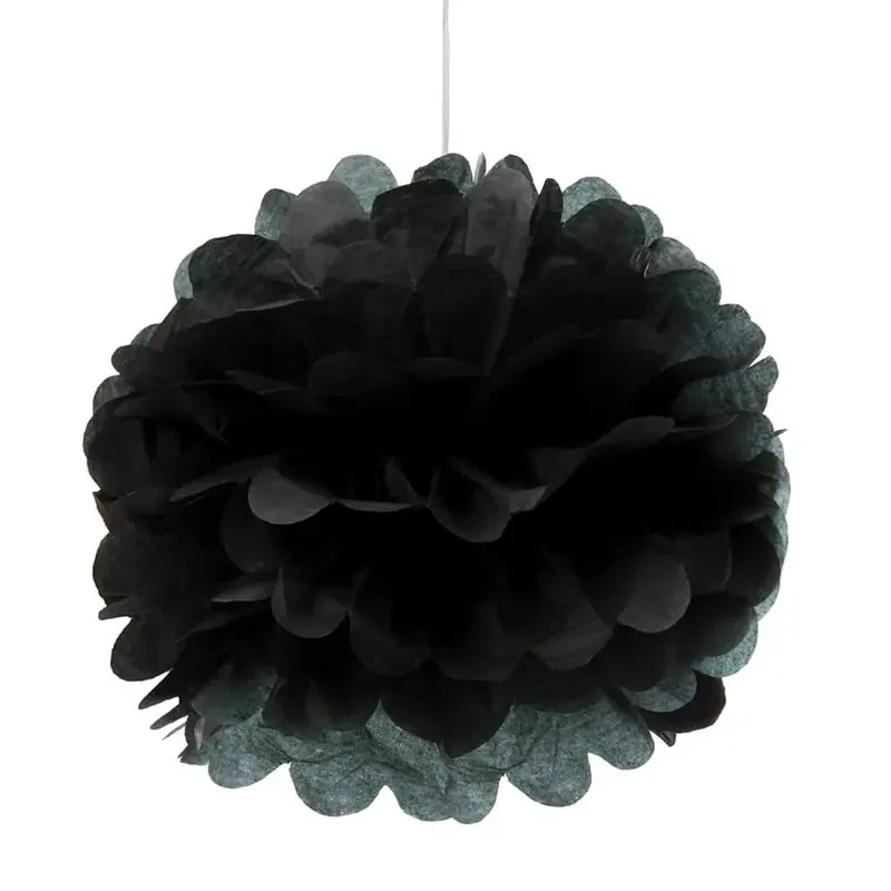 Tissue Paper 8-Inch Pom Pom - Black