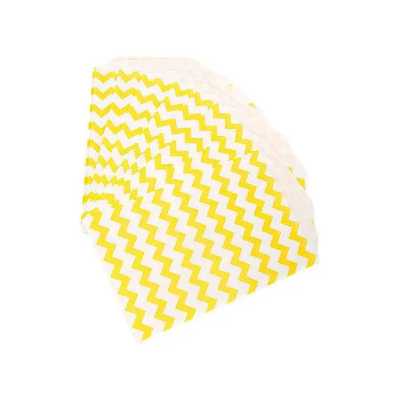 Yellow Chevron Stripe Candy Bags: 25-Piece Pack