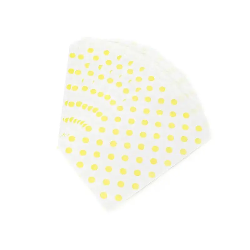 Yellow Polka Dot Candy Bags: 25-Piece Pack