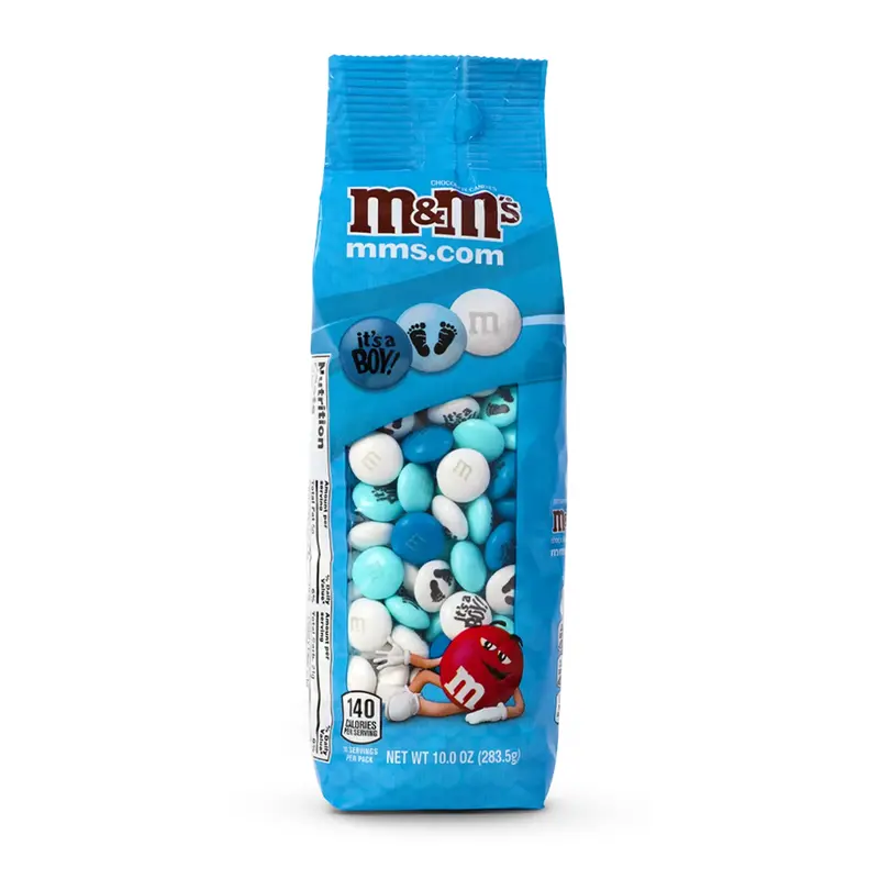 M&M's Milk Chocolate Candy - Baby Boy 10 Ounce Bags: 14-Piece Case
