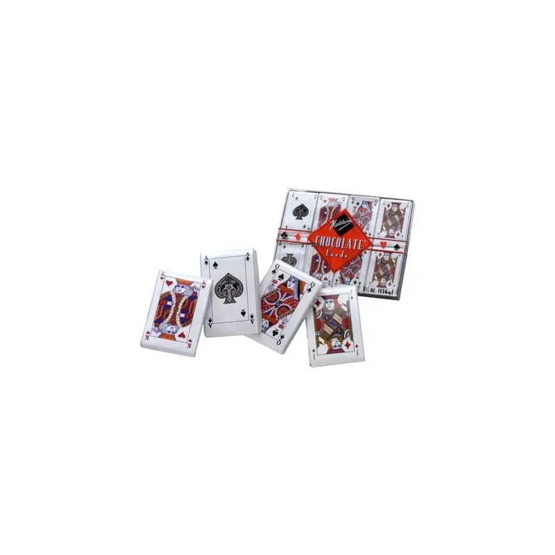 Madelaine Foiled Chocolate Poker Playing Cards: 16-Piece Pack