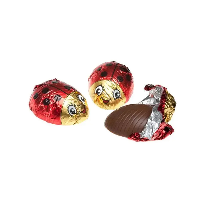 Madelaine Foiled Milk Chocolate Lady Bugs: 40-Piece Tub