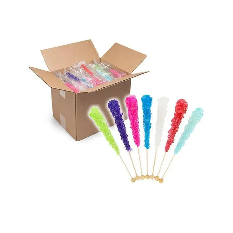 Rock Candy Crystal Sticks Assortment - Wrapped: 120-Piece Case