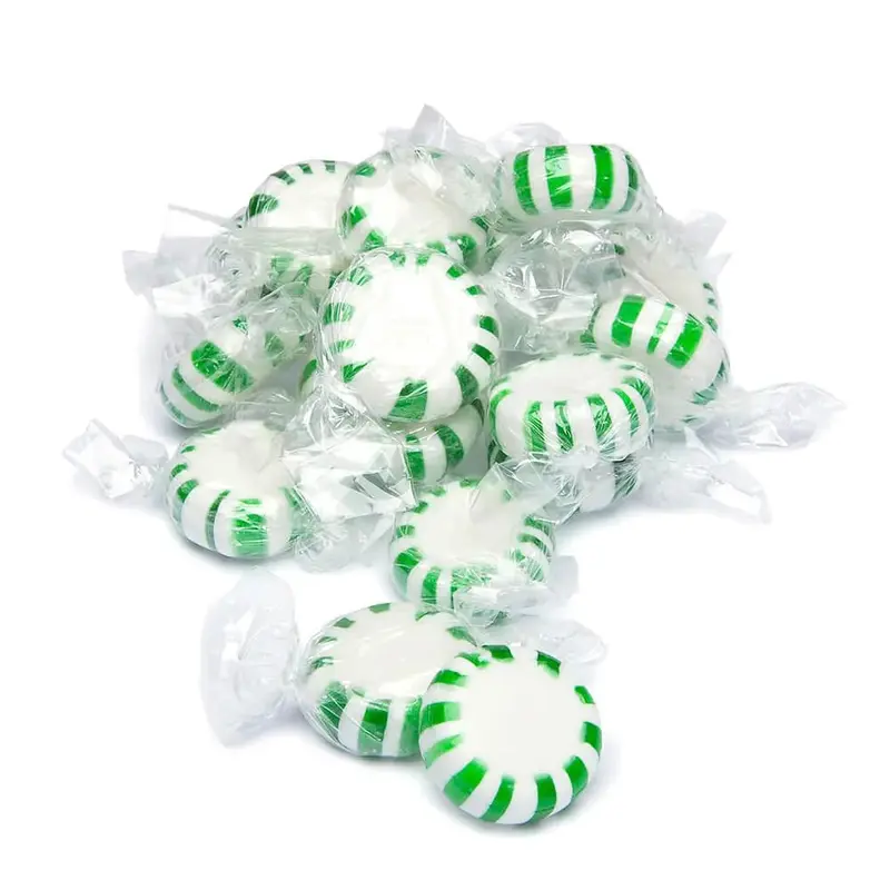 Spearmint Starlight Mints Candy: 7LB Bag