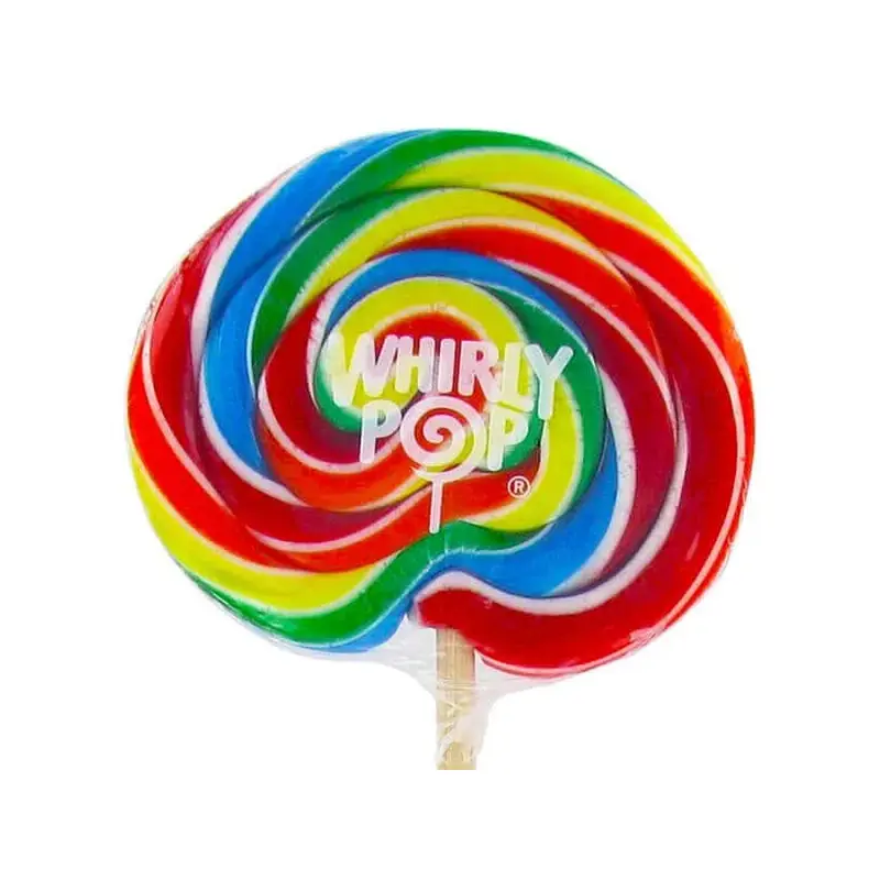 Whirly Pop 3-Ounce Swirl Suckers - Rainbow: 48-Piece Case