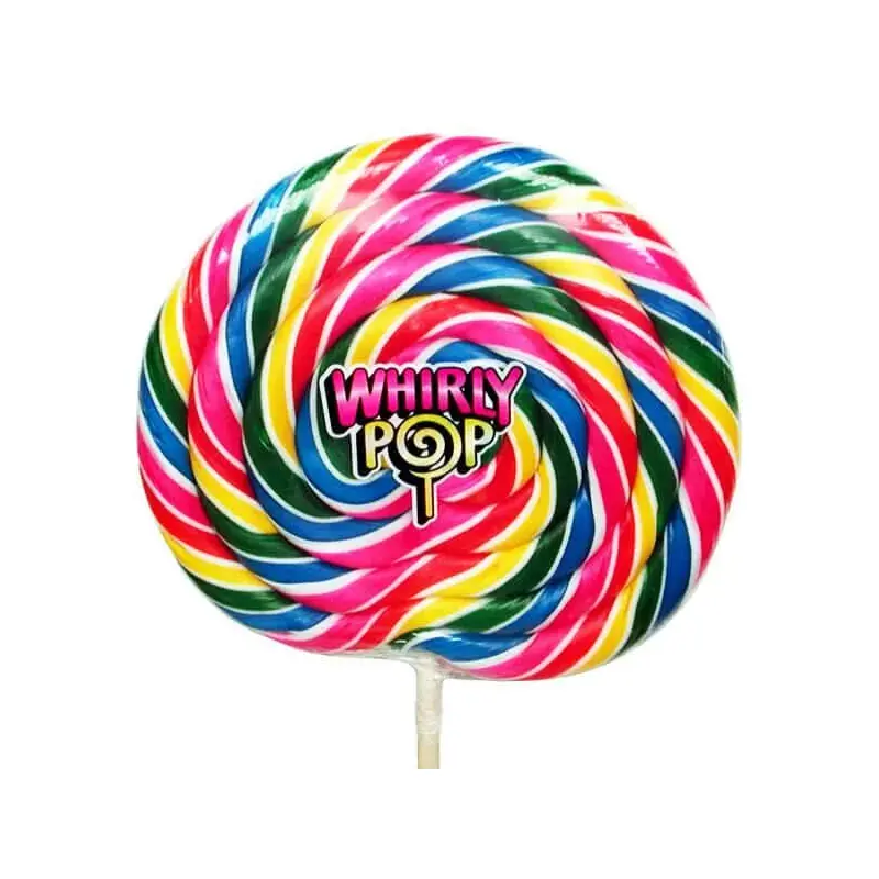 Whirly Pop 3-Pound Giant Rainbow Swirl Sucker: 4-Piece Case