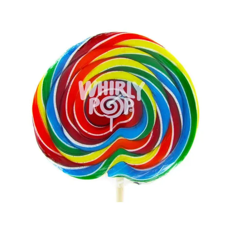 Whirly Pop 6-Ounce Swirl Suckers - Rainbow: 36-Piece Case