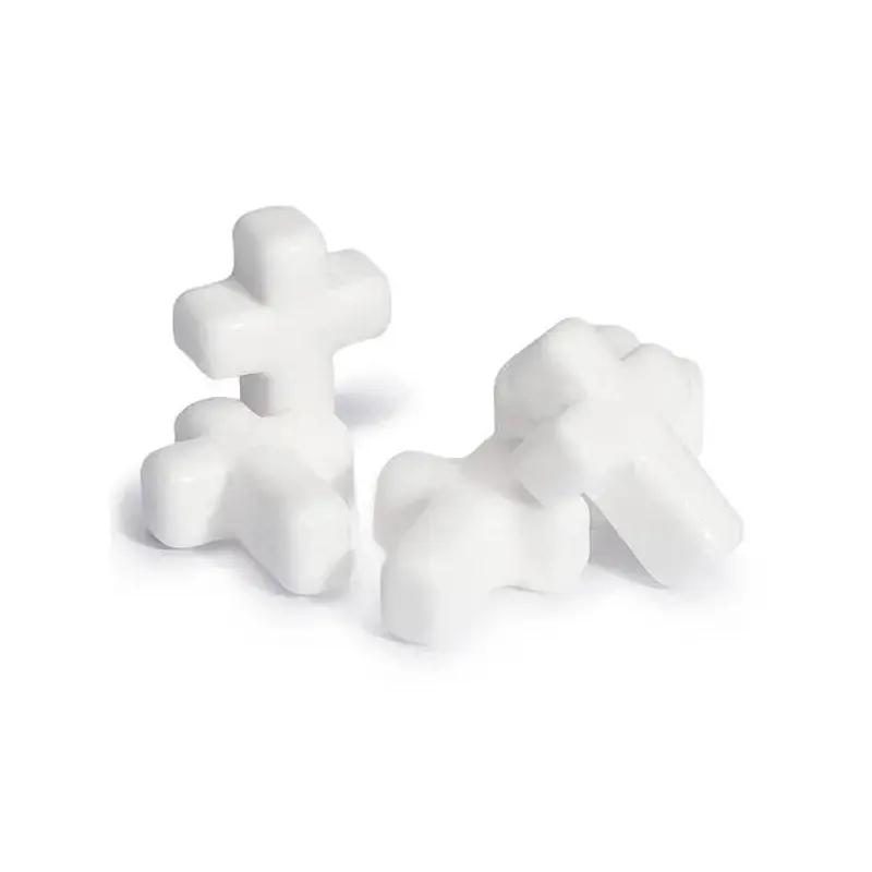 YumJunkie Mini White Candy Crosses: 5LB Bag