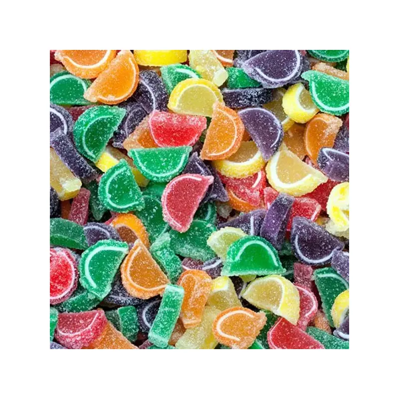 Albanese Mini Assorted Fruit Jell Slices - Unwrapped: 5LB Box