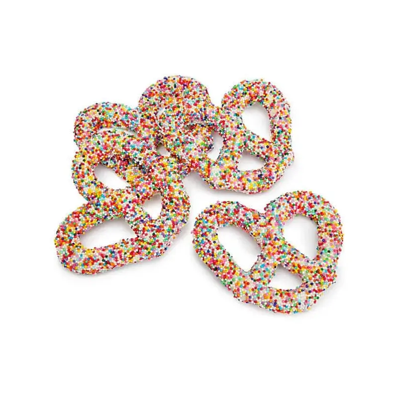 Asher's White Chocolate Covered Pretzels with Candy Seeds: 6LB Box