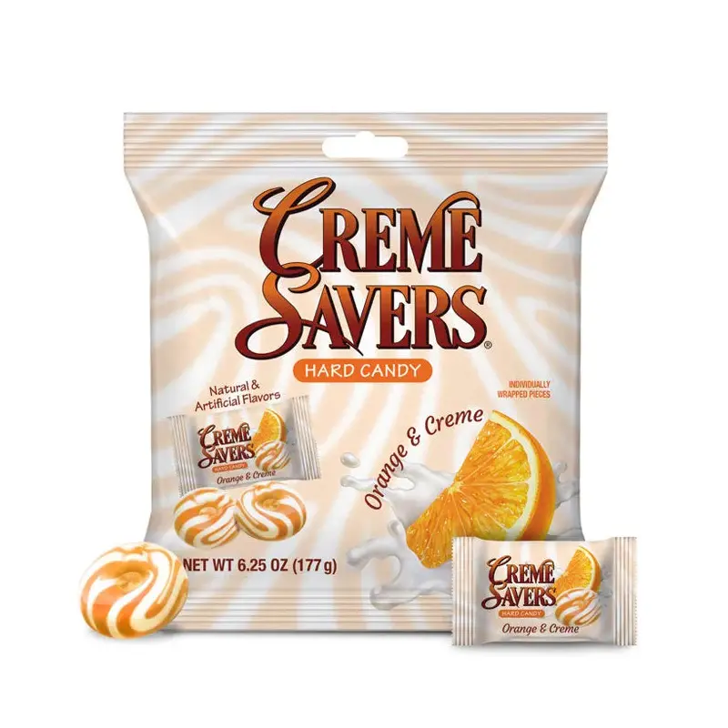 Creme Savers Orange & Creme Hard Candy: 12-Piece Case
