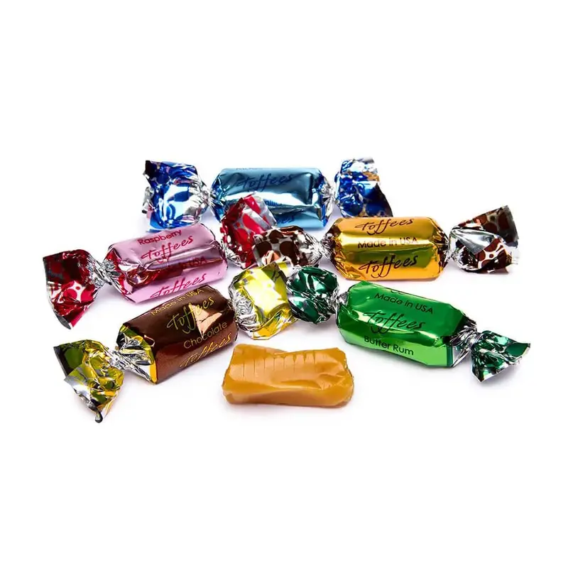 Primrose Metallic Foiled Toffee Caramel Rolls Assortment: 5LB Bag