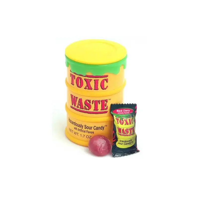 Toxic Waste Sour Candy Drums: 12-Piece Display