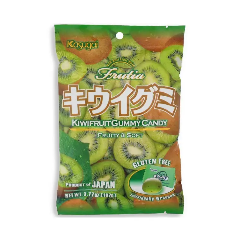 Kasugai Kiwi Gummy Candy: 24-Piece Case