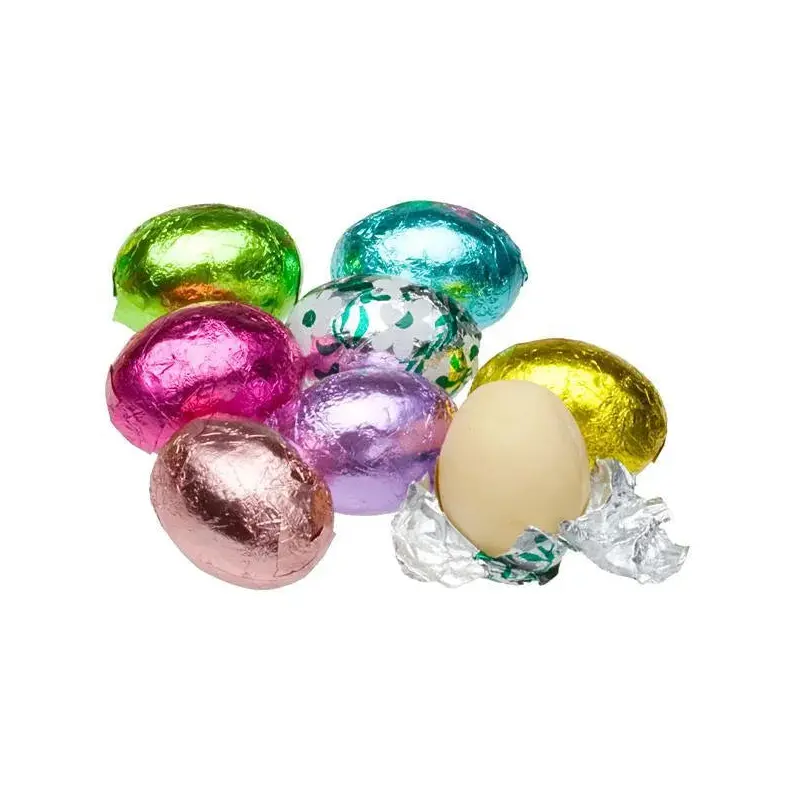 Madelaine Foiled Gourmet Chocolate Easter Eggs - White: 5LB Bag