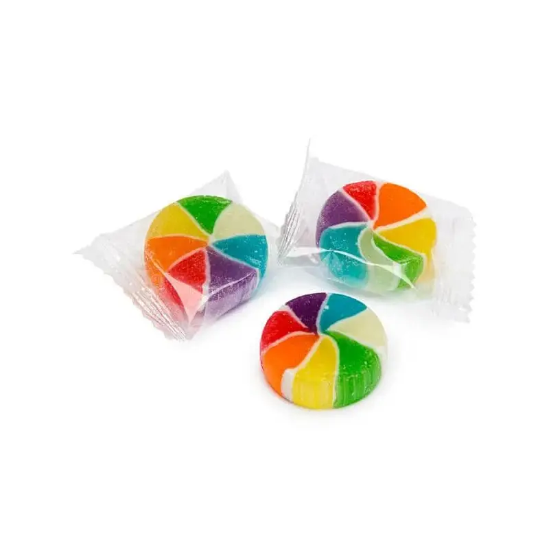 YumJunkie Rainbow Vortex Wheels Hard Candy: 5LB Bag