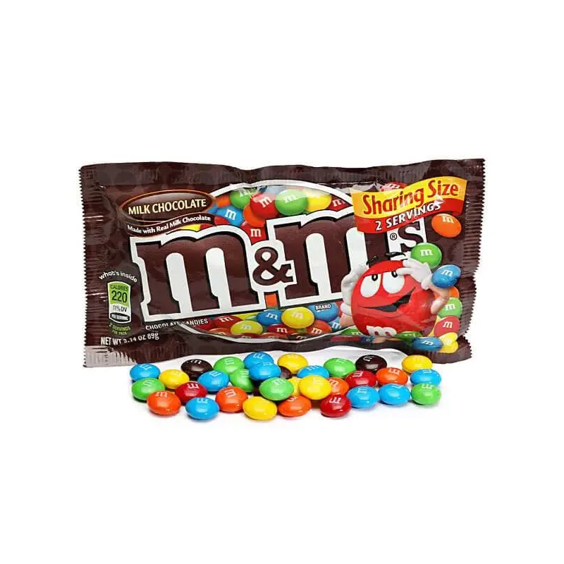 M&M's Candy King Size Packs - Plain: 24-Piece Box