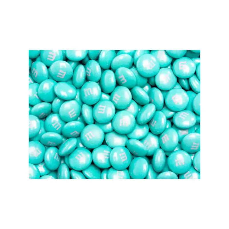 M&M's Milk Chocolate Candy - Aqua: 10LB Bag