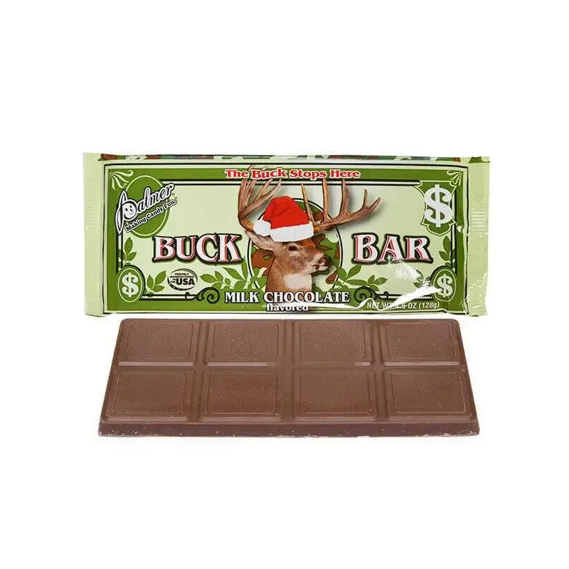 Palmer Christmas Buck Bar Milk Chocolate 4.5-Ounce Candy Bars: 18-Piece Box