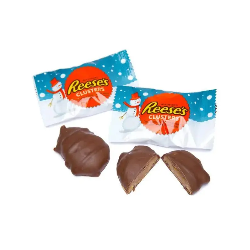 Reeses Christmas Peanut Butter Milk Chocolate Clusters: 10-Ounce Bag