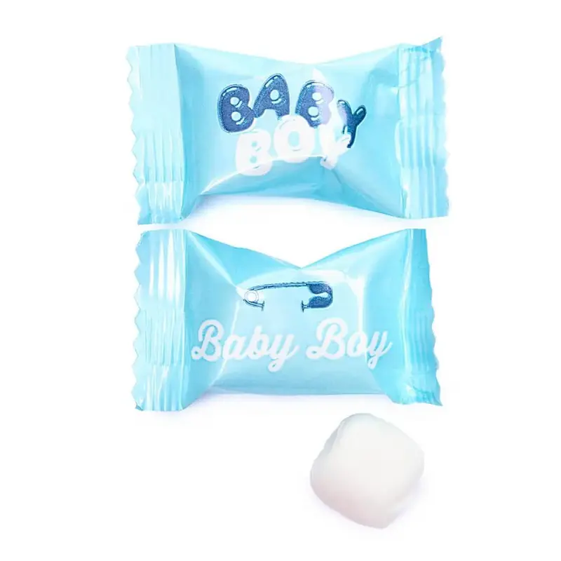 Baby Shower - Baby Boy Wrapped Buttermint Creams: 300-Piece Case