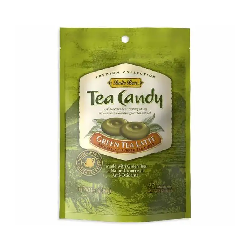 Bali's Best Green Tea Hard Candy Peg Bags: 12-Piece Case