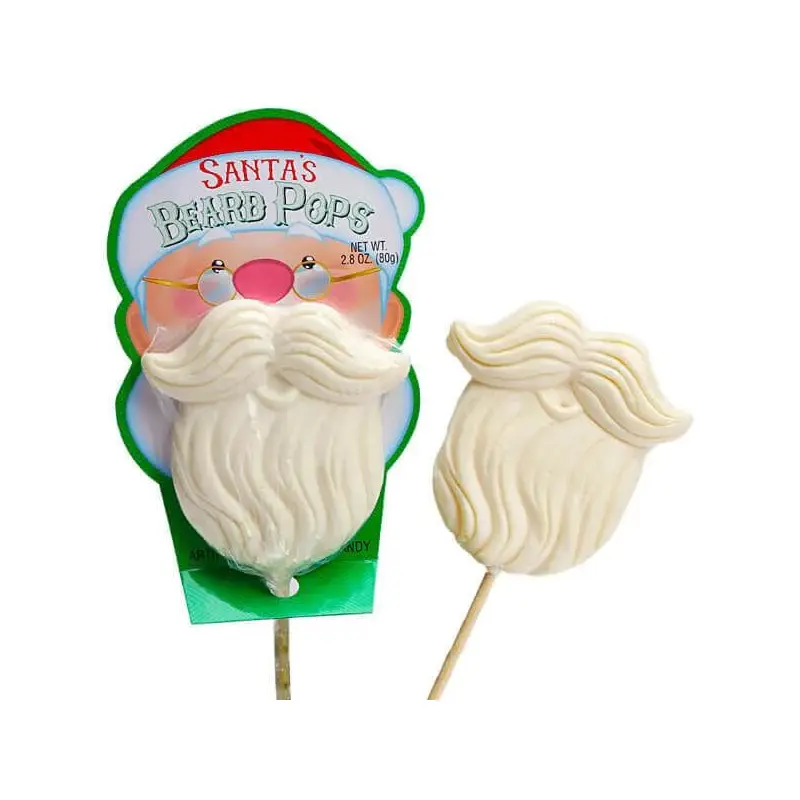 Bee International Christmas Santa Beard Pops: 12-Piece Display
