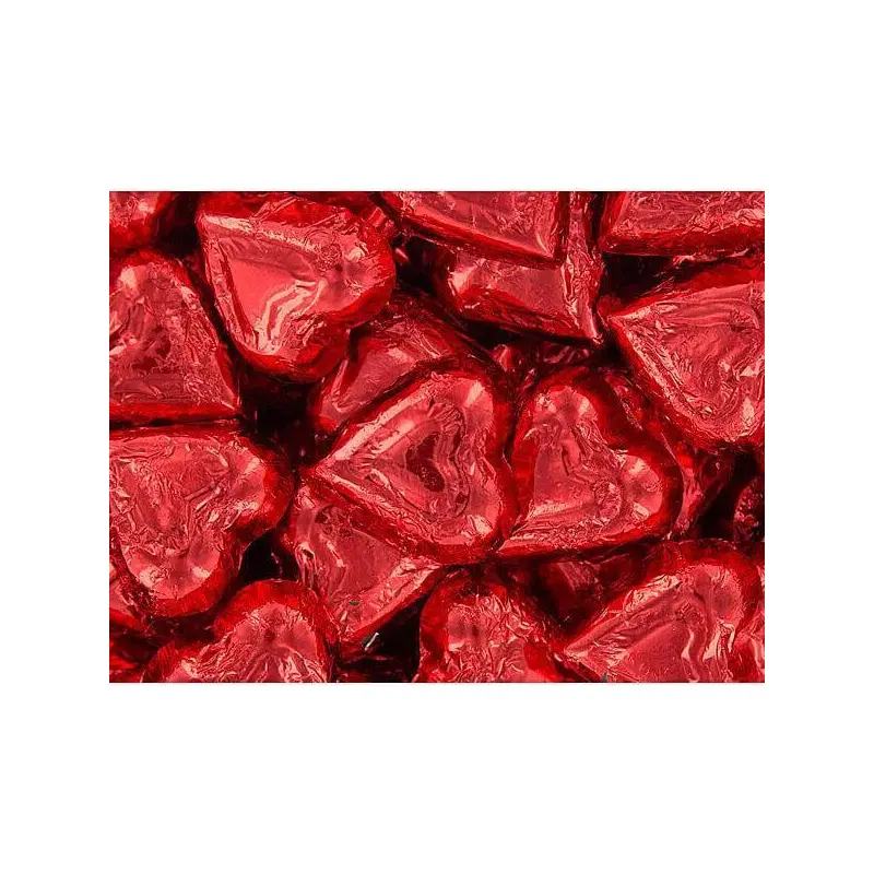 Madelaine Red Foiled Milk Chocolate Hearts: 10LB Case