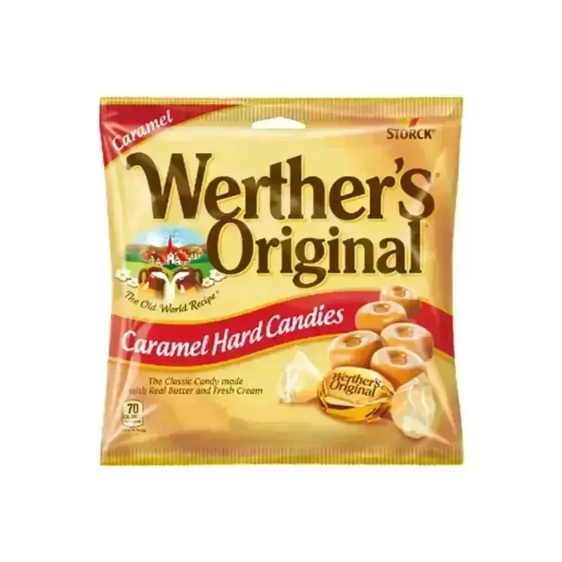 Werther's Original Caramel Hard Candy 2.65-Ounce Peg Bags: 12-Piece Case