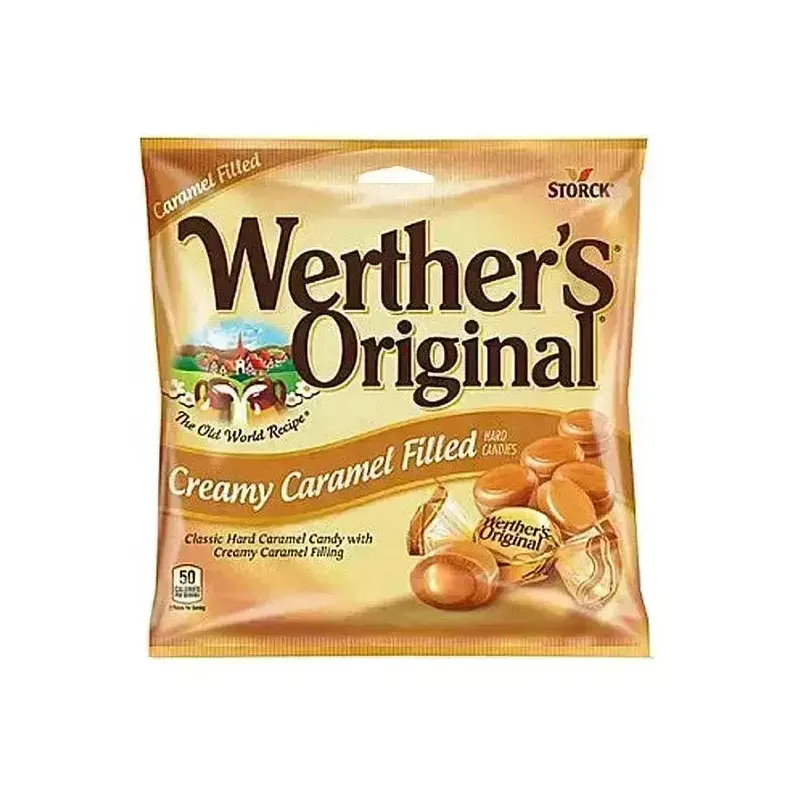 Werther's Original Creamy Caramel Filled Hard Candy 2.65 Peg Bags: 12-Piece Case