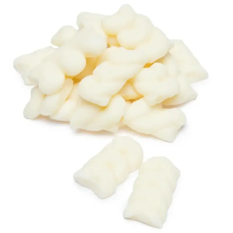 Guittard White Satin Ribbons: 50LB Bag