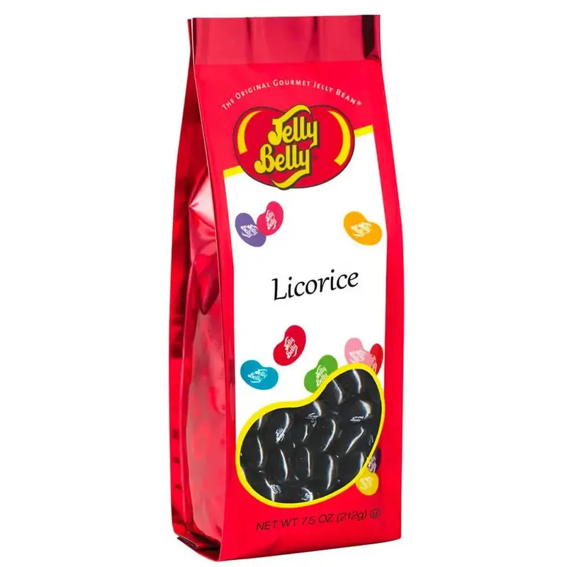 Jelly Belly Black Licorice Jelly Beans 7.5-Ounce Bag: 12-Piece Case